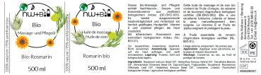 Preview: BIO Massage- und Pflegeöl Rosmarin EO BIO