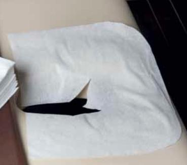 Einweg-Auflagen Kopfstütze, Y-Schlitz; weiss; 100 Stück