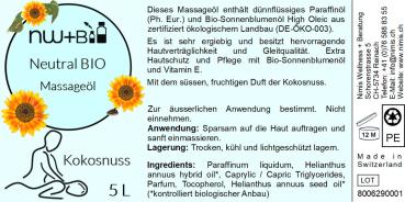 Preview: Neutral Bio Kokosnuss, Massageöl