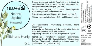 Preview: Neutral Jojoba Milch und Honig, Massageöl