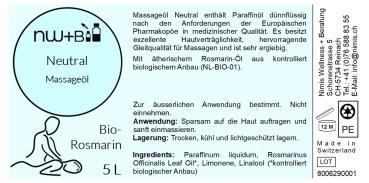 Preview: Neutral Bio-Rosmarin, Massageöl
