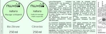 Preview: natura Massage- und Körperöl Zitrone EO BIO