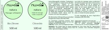 Preview: natura Massage- und Körperöl Zitrone EO BIO