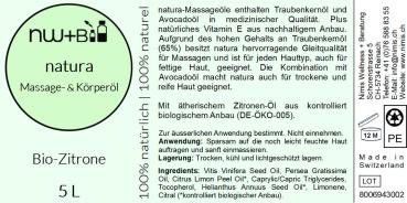natura Massage- und Körperöl Zitrone EO BIO