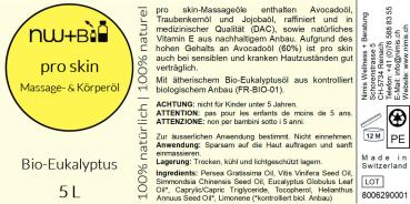 pro skin Massage- und Körperöl Eukalyptus EO BIO