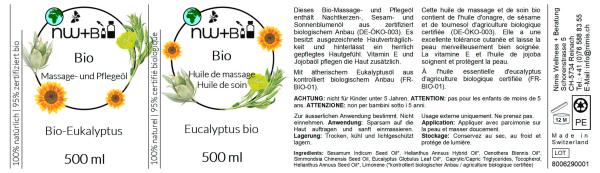 BIO Massage- und Pflegeöl Eukalyptus EO BIO