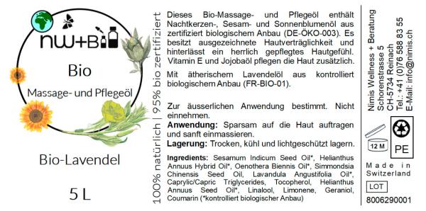 BIO Massage- und Pflegeöl Lavendel EO BIO