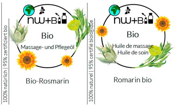 BIO Massage- und Pflegeöl Rosmarin EO BIO