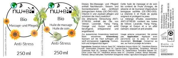 BIO Massage- und Pflegeöl Anti-Stress EO MIX