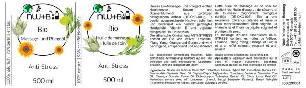 BIO Massage- und Pflegeöl Anti-Stress EO MIX