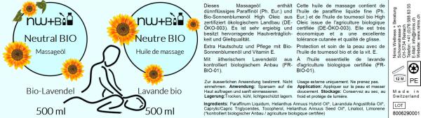 Neutral Bio Lavendel EO BIO, Massageöl