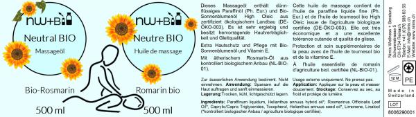 Neutral Bio Rosmarin EO BIO, Massageöl