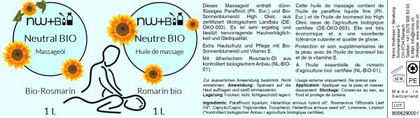 Neutral Bio Rosmarin EO BIO, Massageöl