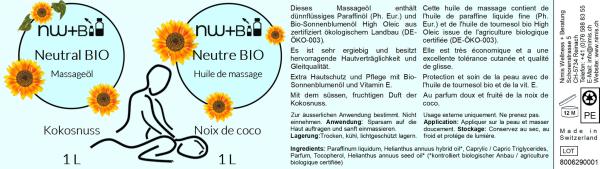 Neutral Bio Kokosnuss, Massageöl