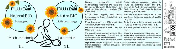Neutral Bio Milch und Honig, Massageöl