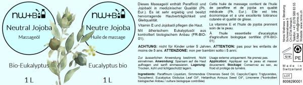 Neutral Jojoba Bio-Eukalyptus, Massageöl