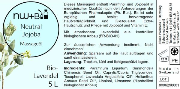 Neutral Jojoba Bio-Lavendel, Massageöl