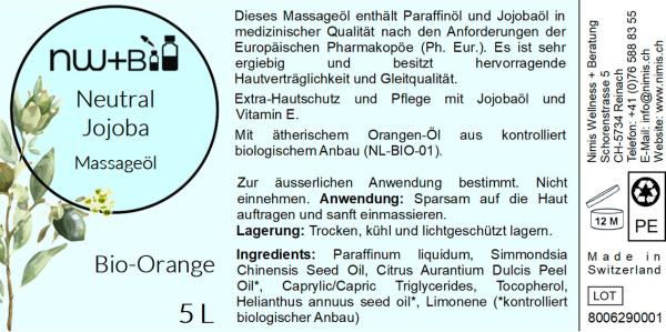 Neutral Jojoba Bio-Orange, Massageöl