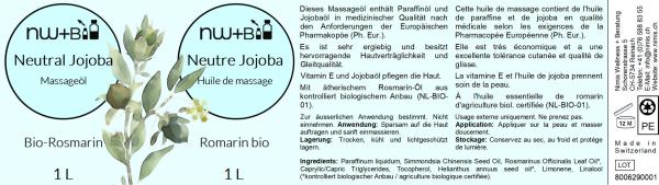 Neutral Jojoba Bio-Rosmarin, Massageöl