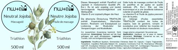 Neutral Jojoba Triathlon, Massageöl