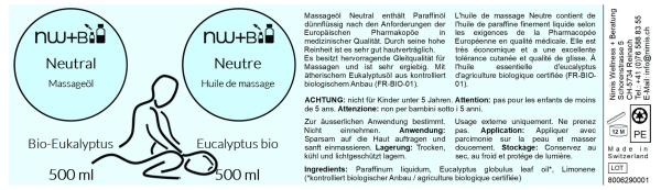 Neutral Bio-Eukalyptus, Massageöl