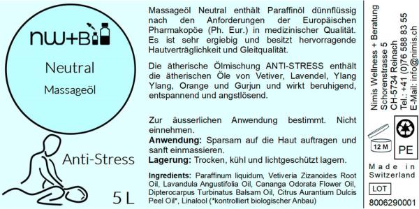 Neutral Anti-Stress, Massageöl