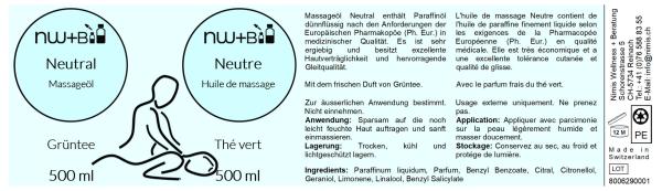 Neutral Grüntee, Massageöl