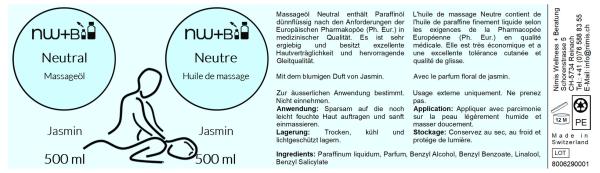 Neutral Jasmin, Massageöl