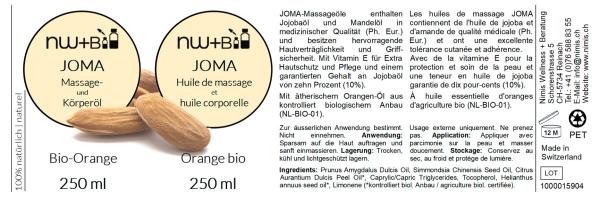 JoMa Massage- und Körperöl Orange EO BIO