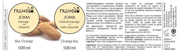 JoMa Massage- und Körperöl Orange EO BIO
