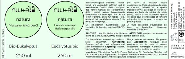 natura Massage- und Körperöl Eukalyptus EO BIO