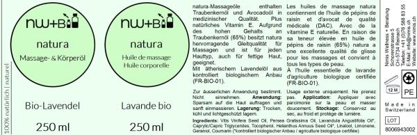 natura Massage- und Körperöl Lavendel EO BIO