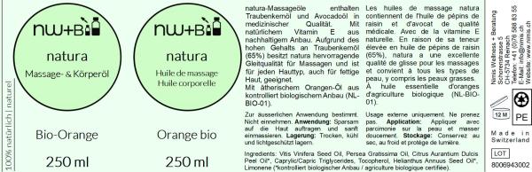natura Massage- und Körperöl Orange EO BIO