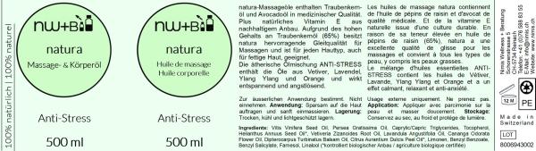 natura Massage- und Körperöl Anti-Stress EO MIX