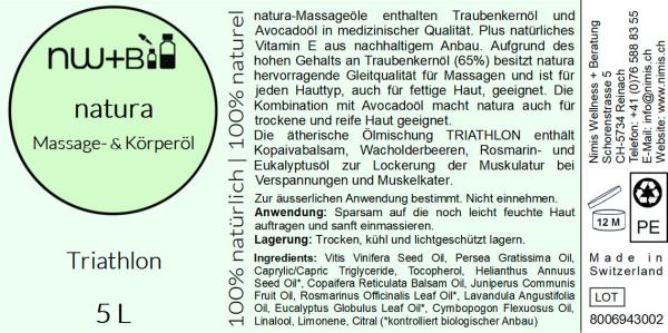 natura Massage- und Körperöl Triathlon EO MIX