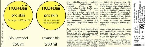 pro skin Massage- und Körperöl Lavendel EO BIO