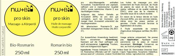 pro skin Massage- und Körperöl Rosmarin EO BIO